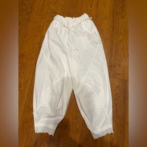 Free People White Drawstring Pants